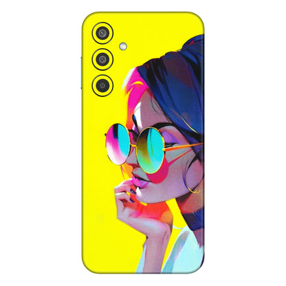 Samsung M/F/Note/Flip and C Phone Skins (All Models) - Bold Stylish Girl - 3D Embossed Finish (L-222) Samsung Galaxy M35 (5G)