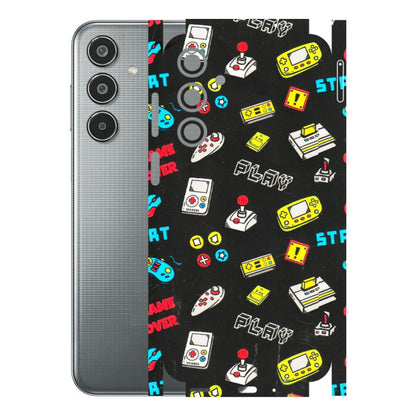 Samsung M/F/Note/Flip and C Phone Skins (All Models) - Gaming Doodles - 3D Embossed Finish (L-224) Samsung Galaxy M35 (5G)