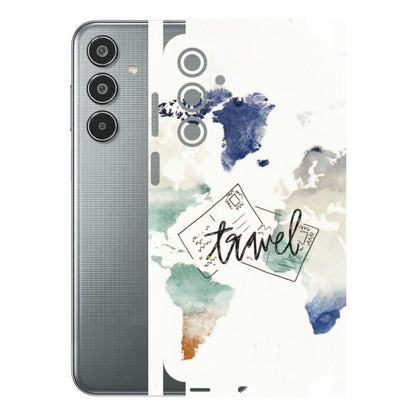 Samsung M/F/Note/Flip and C Phone Skins (All Models) - Travel The World - 3D Embossed Finish (L-232) Samsung Galaxy M35 (5G)