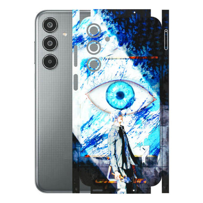 Samsung M/F/Note/Flip and C Phone Skins (All Models) - Gojo Satoru evil eye - 3D Embossed Finish (L-239) Samsung Galaxy M35 (5G)