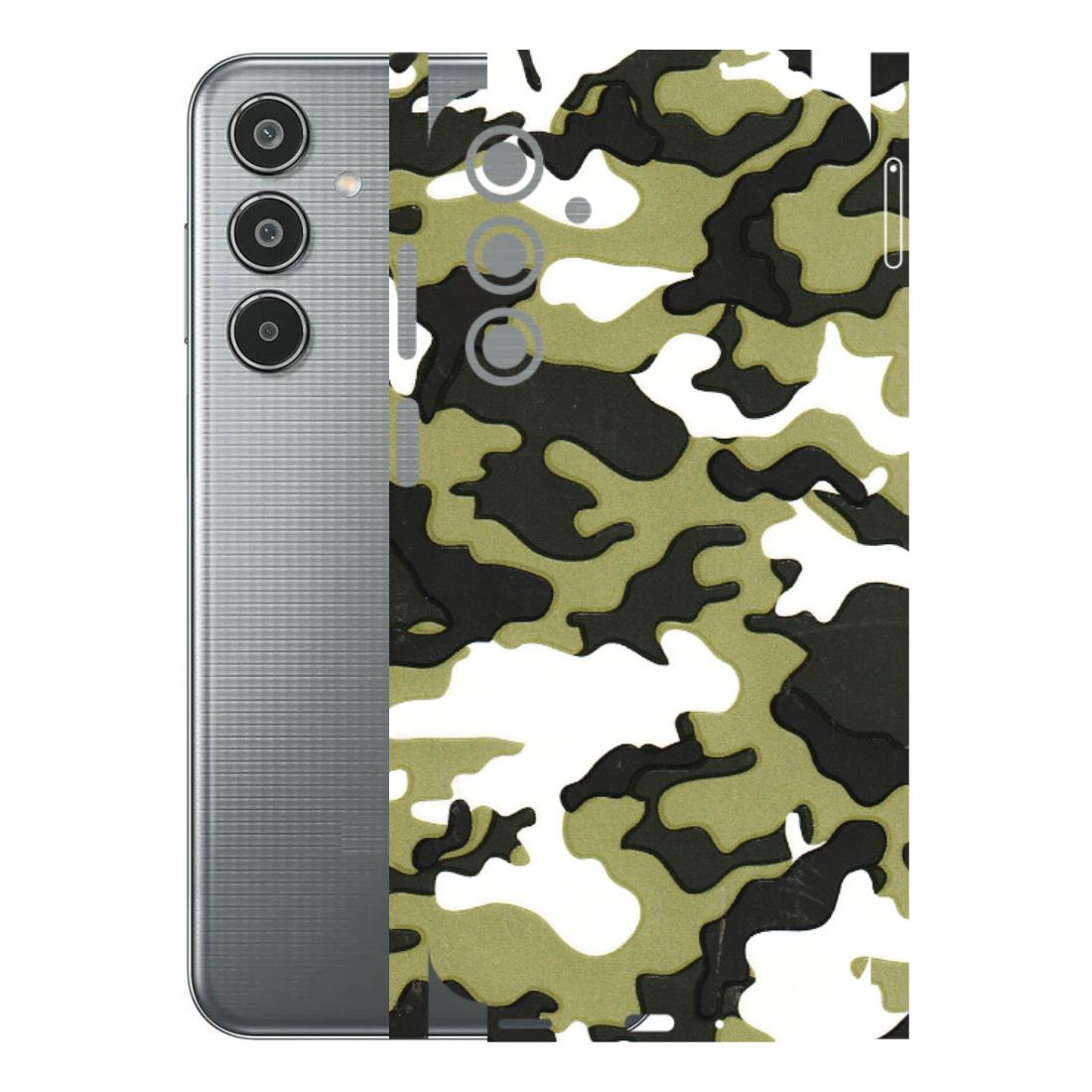Samsung M/F/Note/Flip and C Phone Skins (All Models) - Camouflages White And Green - 3D Embossed Finish (L-243) Samsung Galaxy M35 (5G)