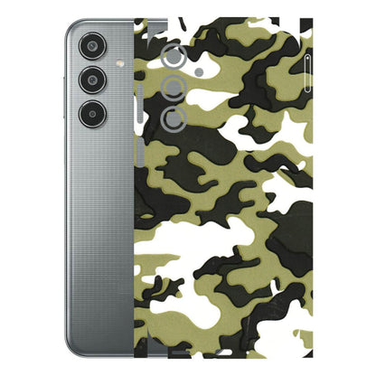 Samsung M/F/Note/Flip and C Phone Skins (All Models) - Camouflages White And Green - 3D Embossed Finish (L-243) Samsung Galaxy M35 (5G)