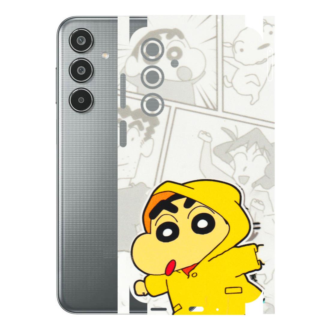 Samsung M/F/Note/Flip and C Phone Skins (All Models) - Yellow Shinchan Comic - 3D Embossed Finish (L-246) Samsung Galaxy M35 (5G)