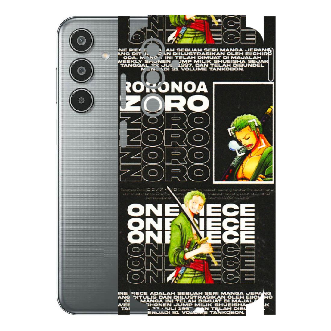 Samsung M/F/Note/Flip and C Phone Skins (All Models) - One Piece Zoro - 3D Embossed Finish (L-250) Samsung Galaxy M35 (5G)