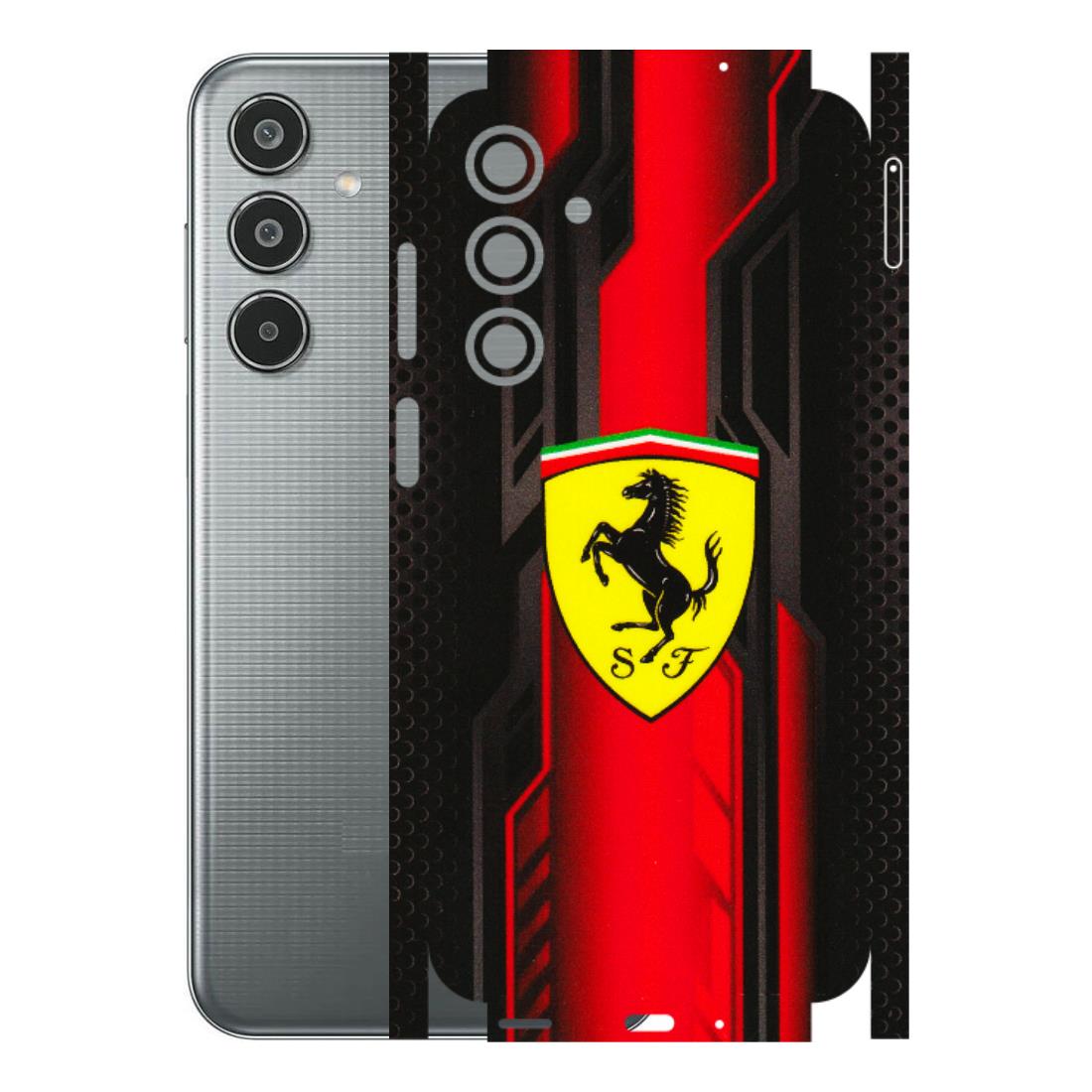 Samsung M/F/Note/Flip and C Phone Skins (All Models) - Black Ferrari Logo - 3D Embossed Finish (L-253) Samsung Galaxy M35 (5G)
