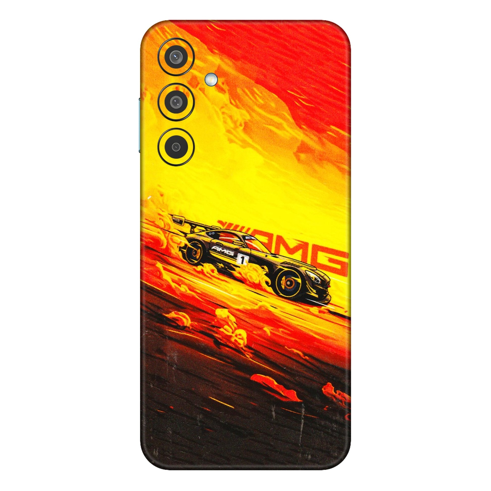 Samsung M/F/Note/Flip and C Phone Skins (All Models) - AMG Car Speed Cover - 3D Embossed Finish (L-256) Samsung Galaxy M35 (5G)