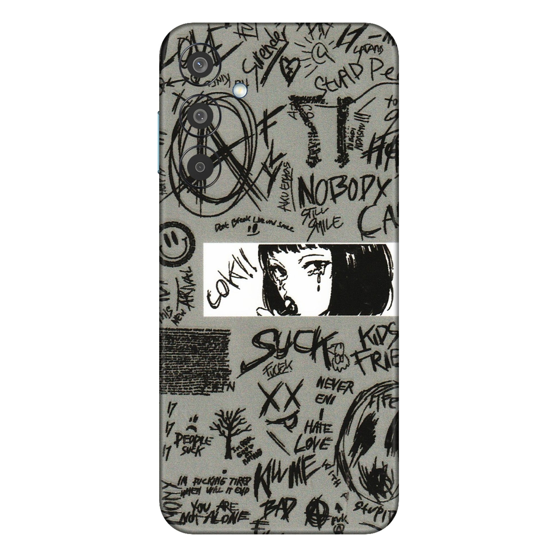 Samsung M/F/Note/Flip and C Phone Skins (All Models) - Never Have Love Anime - 3D Embossed Finish (L-260) Samsung Galaxy M35 (5G)