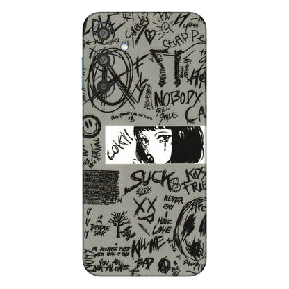 Samsung M/F/Note/Flip and C Phone Skins (All Models) - Never Have Love Anime - 3D Embossed Finish (L-260) Samsung Galaxy M35 (5G)