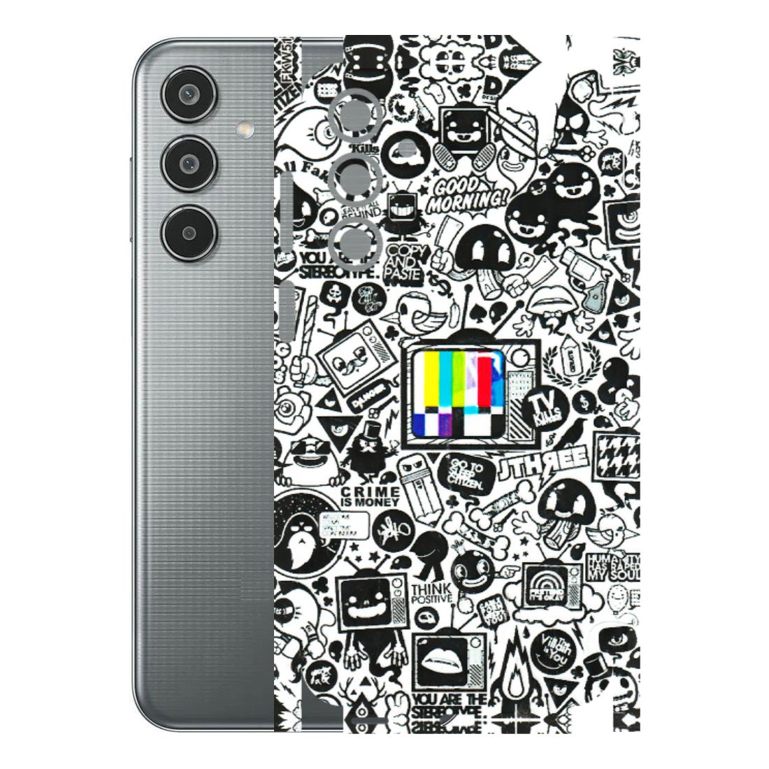 Samsung M/F/Note/Flip and C Phone Skins (All Models) - Doodles Positive Art - 3D Embossed Finish (L-263) Samsung Galaxy M35 (5G)