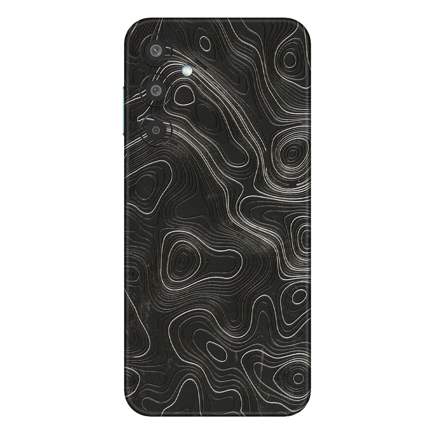 Samsung M/F/Note/Flip and C Phone Skins (All Models) - Abstract White Line Map - 3D Embossed Finish (L-269) Samsung Galaxy M35 (5G)