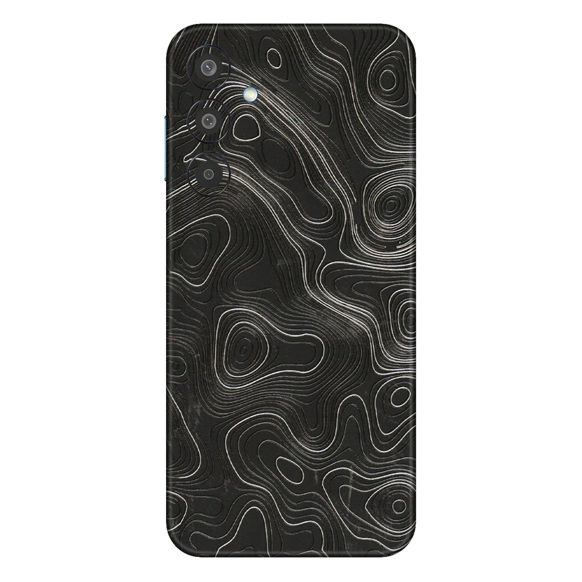 Samsung M/F/Note/Flip and C Phone Skins (All Models) - Abstract White Line Map - 3D Embossed Finish (L-269) Samsung Galaxy M35 (5G)