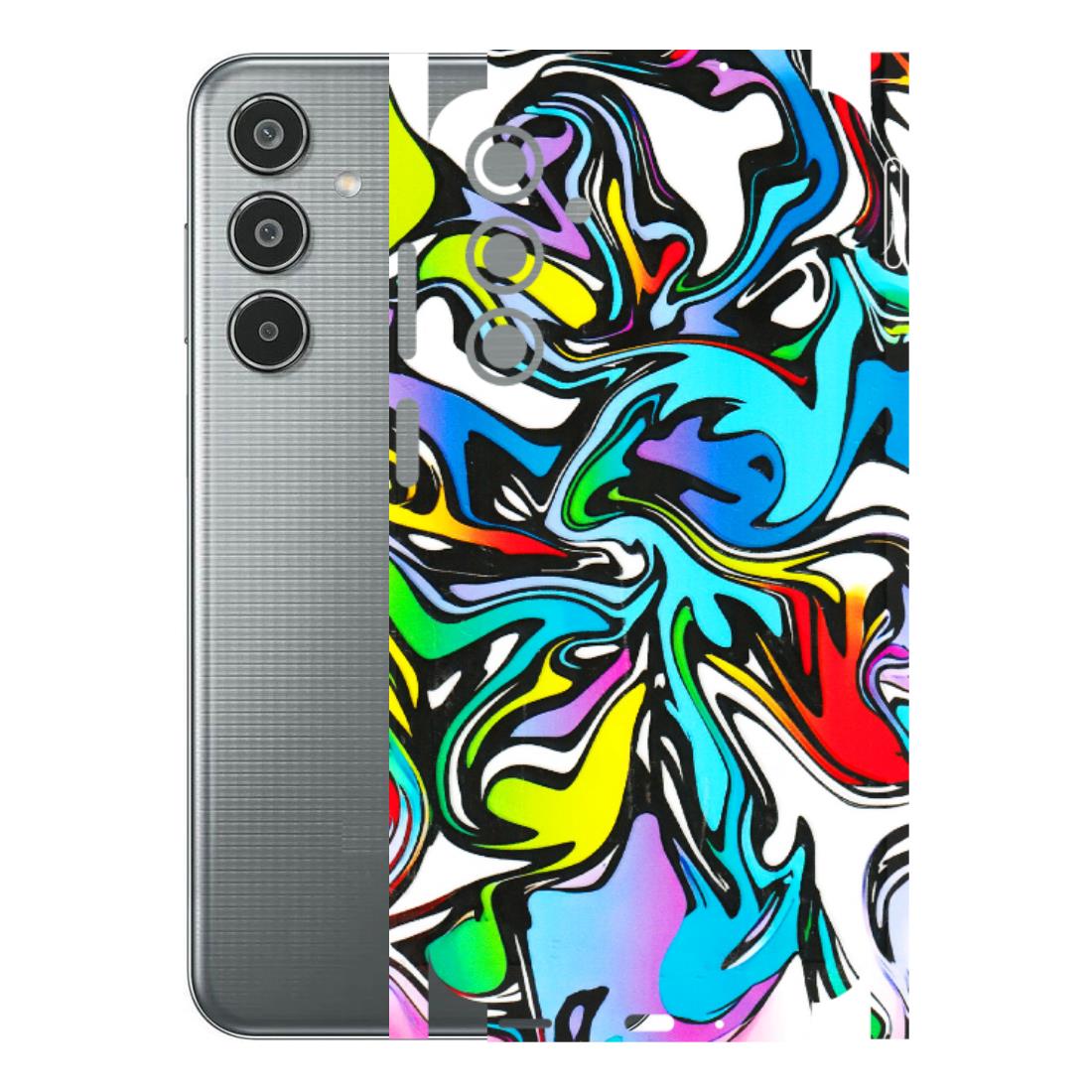 Samsung M/F/Note/Flip and C Phone Skins (All Models) - Abstract Colour Paints - 3D Embossed Finish (L-271) Samsung Galaxy M35 (5G)