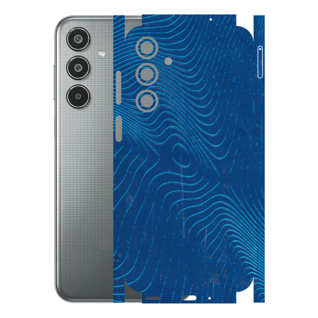 Samsung M/F/Note/Flip and C Phone Skins (All Models) - Abstract Blue Line Map - 3D Embossed Finish (L-272) Samsung Galaxy M35 (5G)