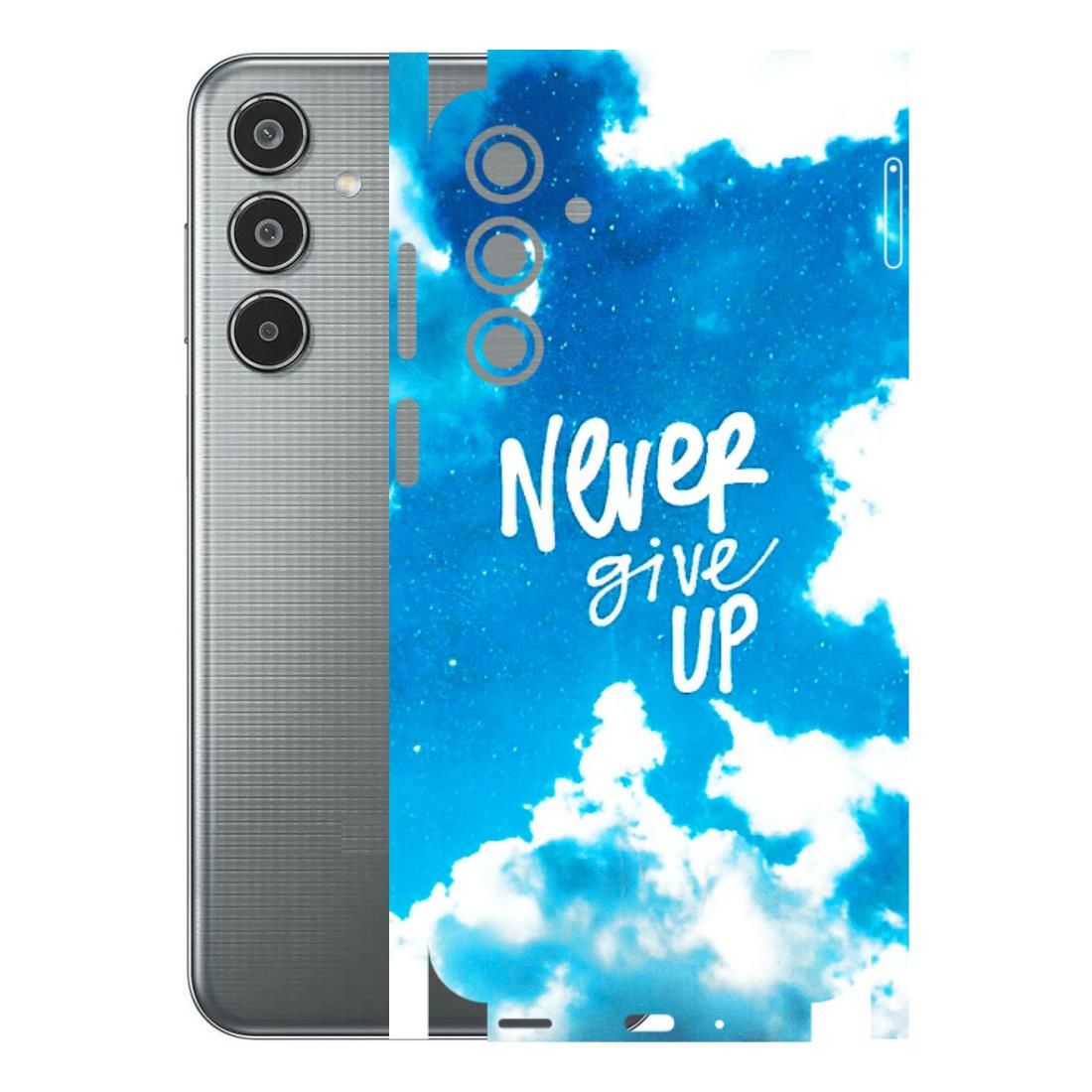 Samsung M/F/Note/Flip and C Phone Skins (All Models) - Never Give Up - 3D Embossed Finish (L-279) Samsung Galaxy M35 (5G)