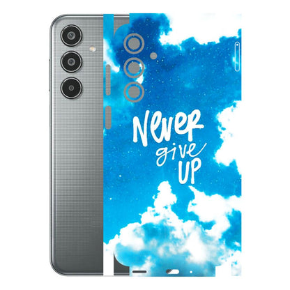 Samsung M/F/Note/Flip and C Phone Skins (All Models) - Never Give Up - 3D Embossed Finish (L-279) Samsung Galaxy M35 (5G)