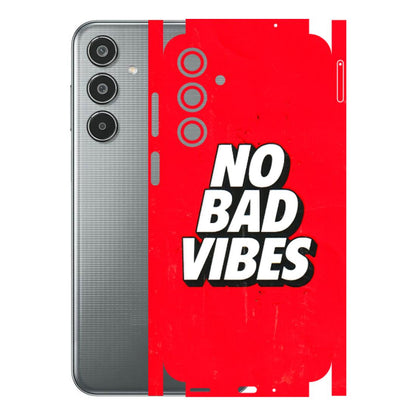 Samsung M/F/Note/Flip and C Phone Skins (All Models) - No Bad Vibes - 3D Embossed Finish (L-280) Samsung Galaxy M35 (5G)