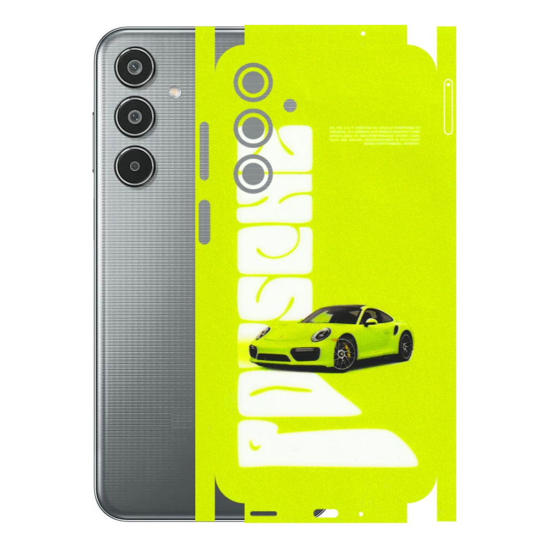Samsung M/F/Note/Flip and C Phone Skins (All Models) - Lime Green Porche - 3D Embossed Finish (L-30) Samsung Galaxy M35 (5G)
