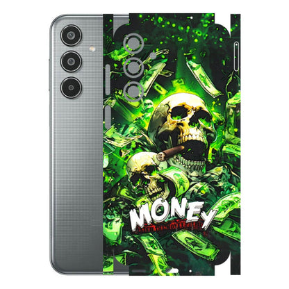 Samsung M/F/Note/Flip and C Phone Skins (All Models) - Skull Money - 3D Embossed Finish (L-303) Samsung Galaxy M35 (5G)