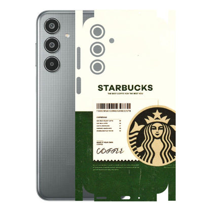 Samsung M/F/Note/Flip and C Phone Skins (All Models) - Starbucks Barcode - 3D Embossed Finish (L-308) Samsung Galaxy M35 (5G)