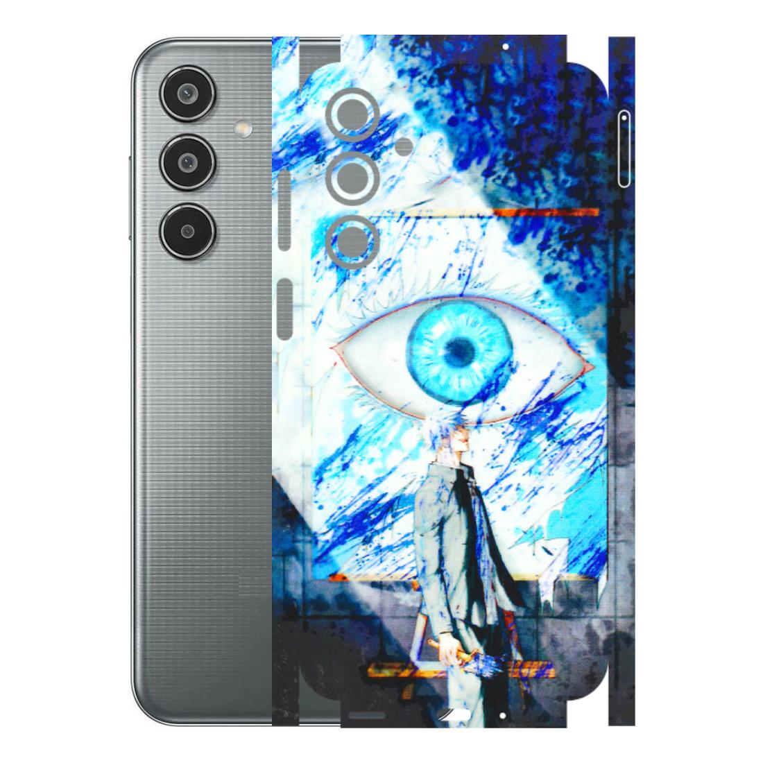 Samsung M/F/Note/Flip and C Phone Skins (All Models) - Anime Sea Blue Eye - 3D Embossed Finish (L-318) Samsung Galaxy M35 (5G)