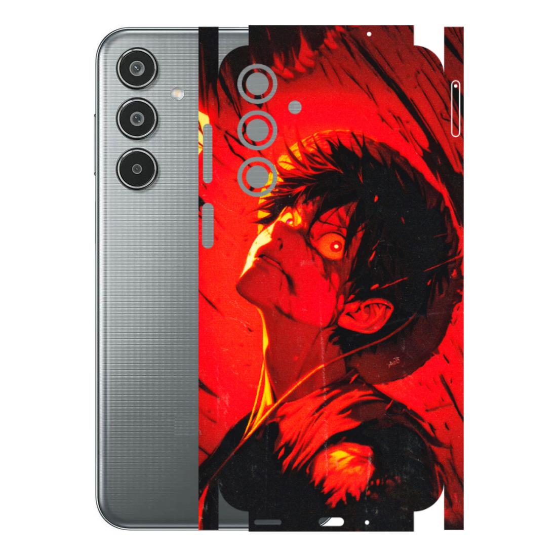 Samsung M/F/Note/Flip and C Phone Skins (All Models) - D.Luffy Power Up One Piece Anime - 3D Embossed Finish (L-326) Samsung Galaxy M35 (5G)