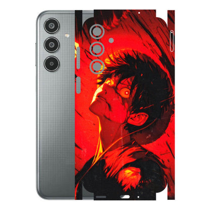 Samsung M/F/Note/Flip and C Phone Skins (All Models) - D.Luffy Power Up One Piece Anime - 3D Embossed Finish (L-326) Samsung Galaxy M35 (5G)