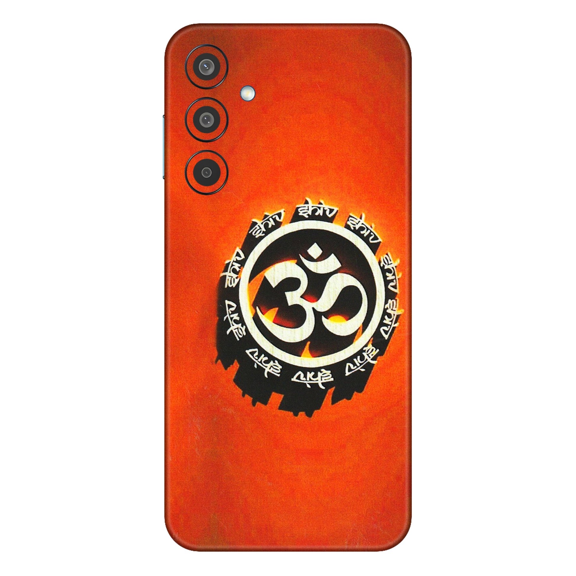 Samsung M/F/Note/Flip and C Phone Skins (All Models) - Aum Shiv Orange - 3D Embossed Finish (L-32) Samsung Galaxy M35 (5G)