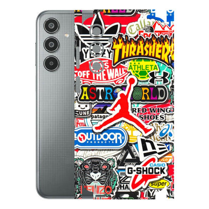 Samsung M/F/Note/Flip and C Phone Skins (All Models) - Multi Brands Sticker Graffiti - 3D Embossed Finish (L-37) Samsung Galaxy M35 (5G)
