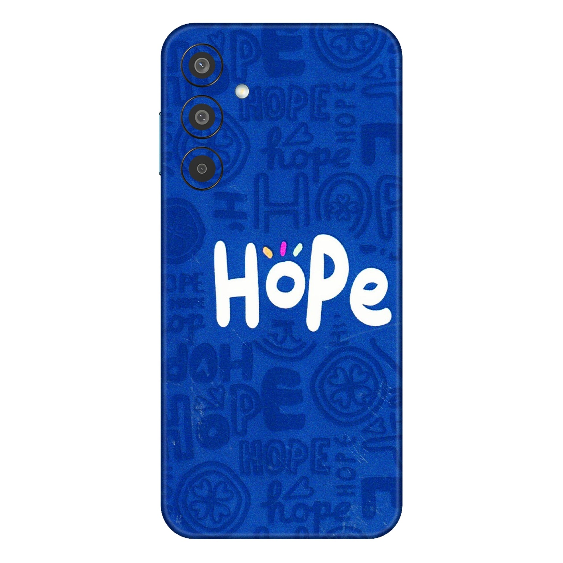 Samsung M/F/Note/Flip and C Phone Skins (All Models) - Hope Doodles Blue - 3D Embossed Finish (L-43) Samsung Galaxy M35 (5G)