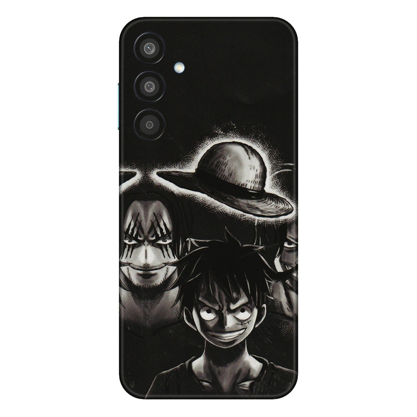 Samsung M/F/Note/Flip and C Phone Skins (All Models) - Black Luffy Hat - 3D Embossed Finish (L-57) Samsung Galaxy M35 (5G)