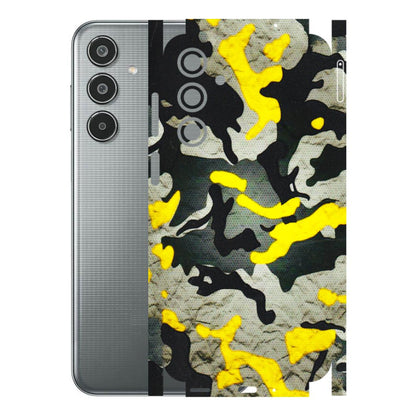 Samsung M/F/Note/Flip and C Phone Skins (All Models) - Yellow Camouflage - 3D Embossed Finish (L-61) Samsung Galaxy M35 (5G)