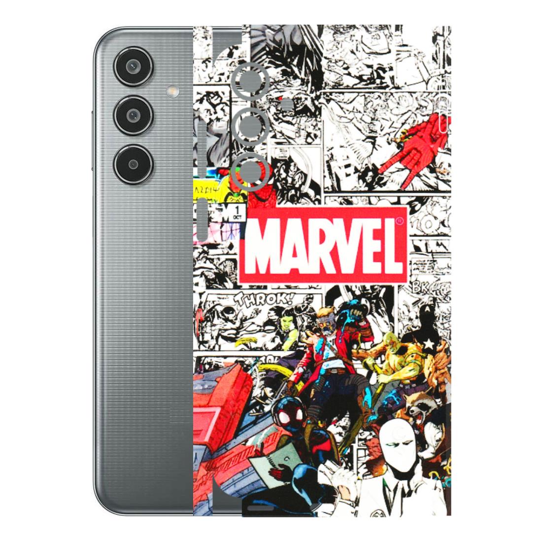 Samsung M/F/Note/Flip and C Phone Skins (All Models) - Marvel Colorful Comic - 3D Embossed Finish (L-64) Samsung Galaxy M35 (5G)
