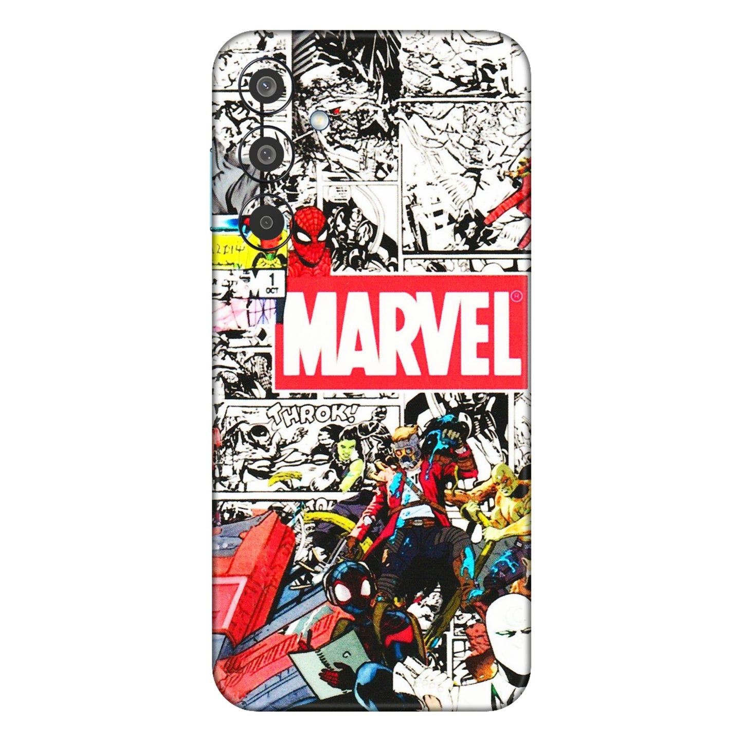 Samsung M/F/Note/Flip and C Phone Skins (All Models) - Marvel Colorful Comic - 3D Embossed Finish (L-64) Samsung Galaxy M35 (5G)