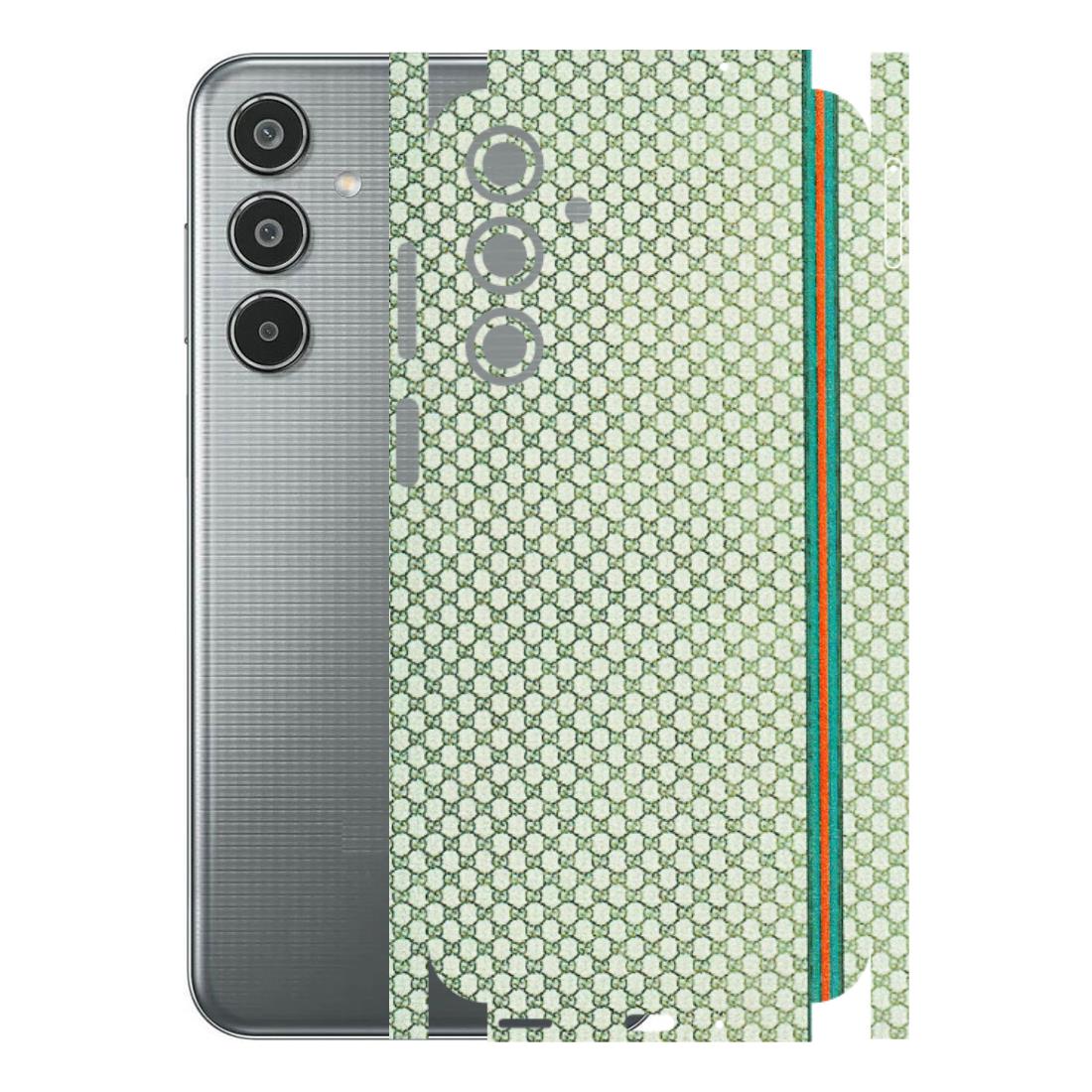 Samsung M/F/Note/Flip and C Phone Skins (All Models) - Gucci Fabric Pattern - 3D Embossed Finish (L-73) Samsung Galaxy M35 (5G)