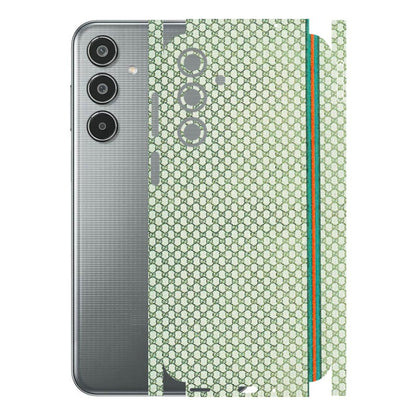 Samsung M/F/Note/Flip and C Phone Skins (All Models) - Gucci Fabric Pattern - 3D Embossed Finish (L-73) Samsung Galaxy M35 (5G)