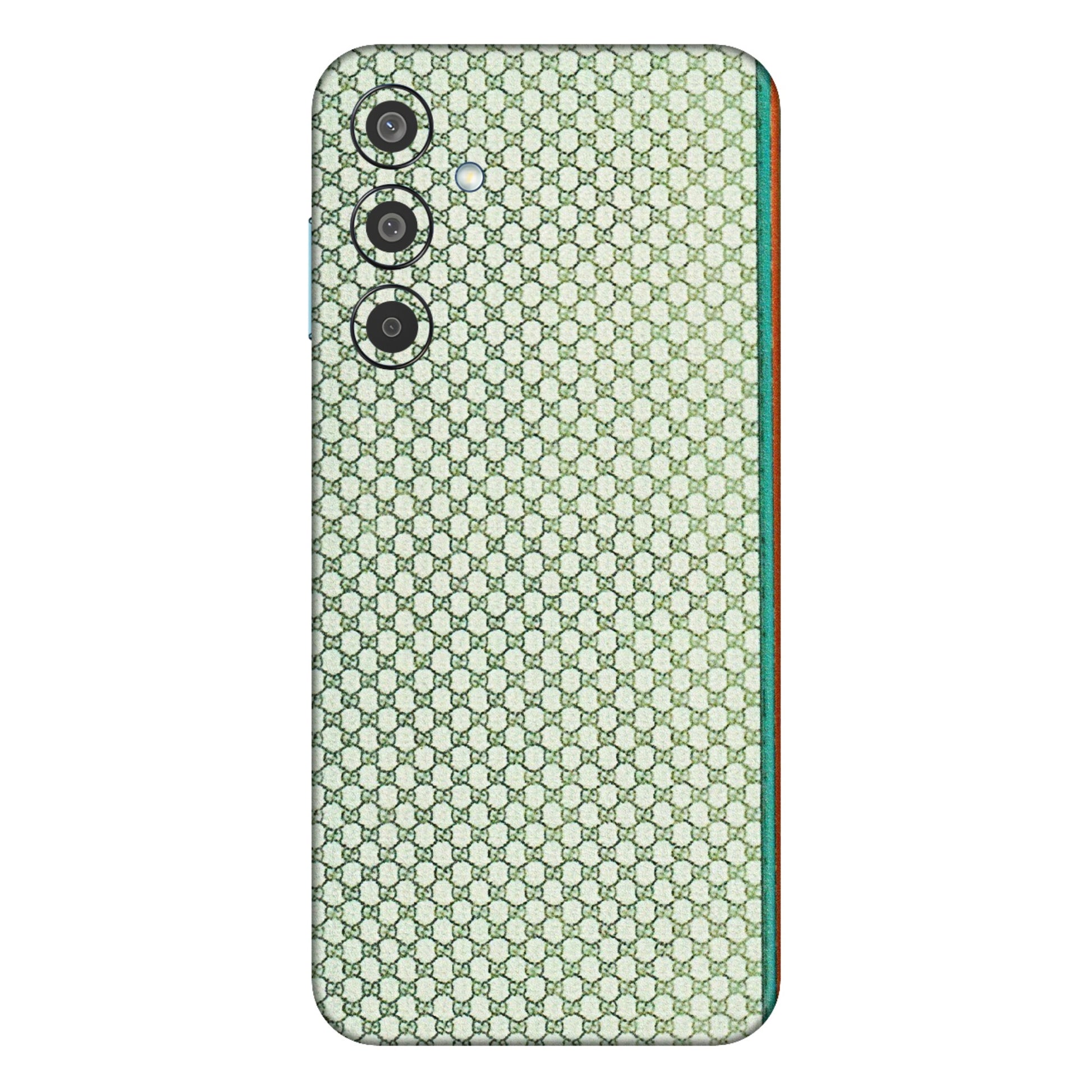 Samsung M/F/Note/Flip and C Phone Skins (All Models) - Gucci Fabric Pattern - 3D Embossed Finish (L-73) Samsung Galaxy M35 (5G)
