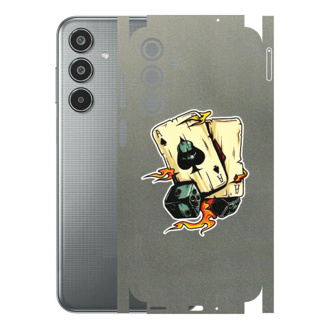 Samsung M/F/Note/Flip and C Phone Skins (All Models) - Grey Cards Of Ace - 3D Embossed Finish (L-77) Samsung Galaxy M35 (5G)