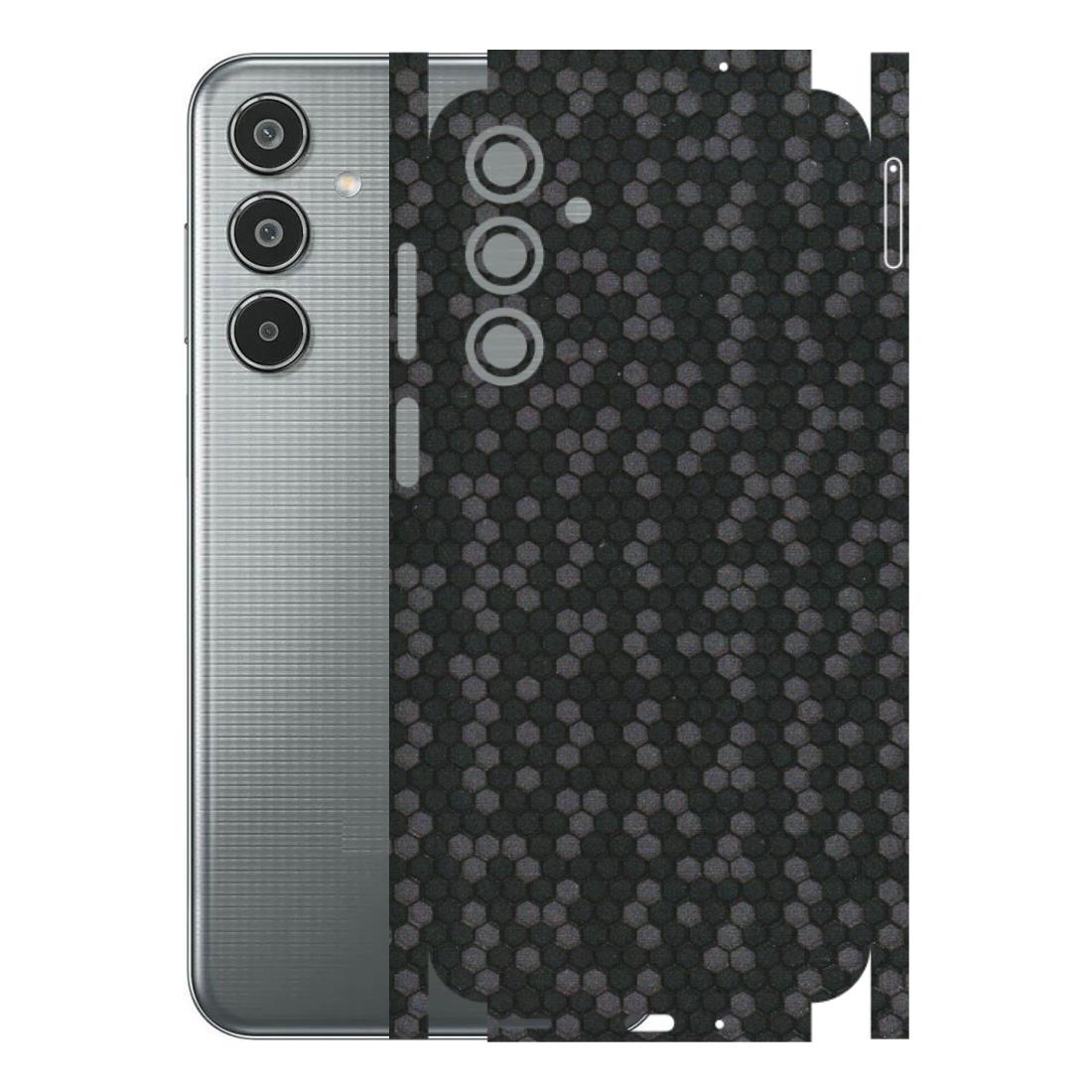 Samsung M/F/Note/Flip and C Phone Skins (All Models) - Black Grey Honeycomb Sober - 3D Embossed Finish (L-85) Samsung Galaxy M35 (5G)