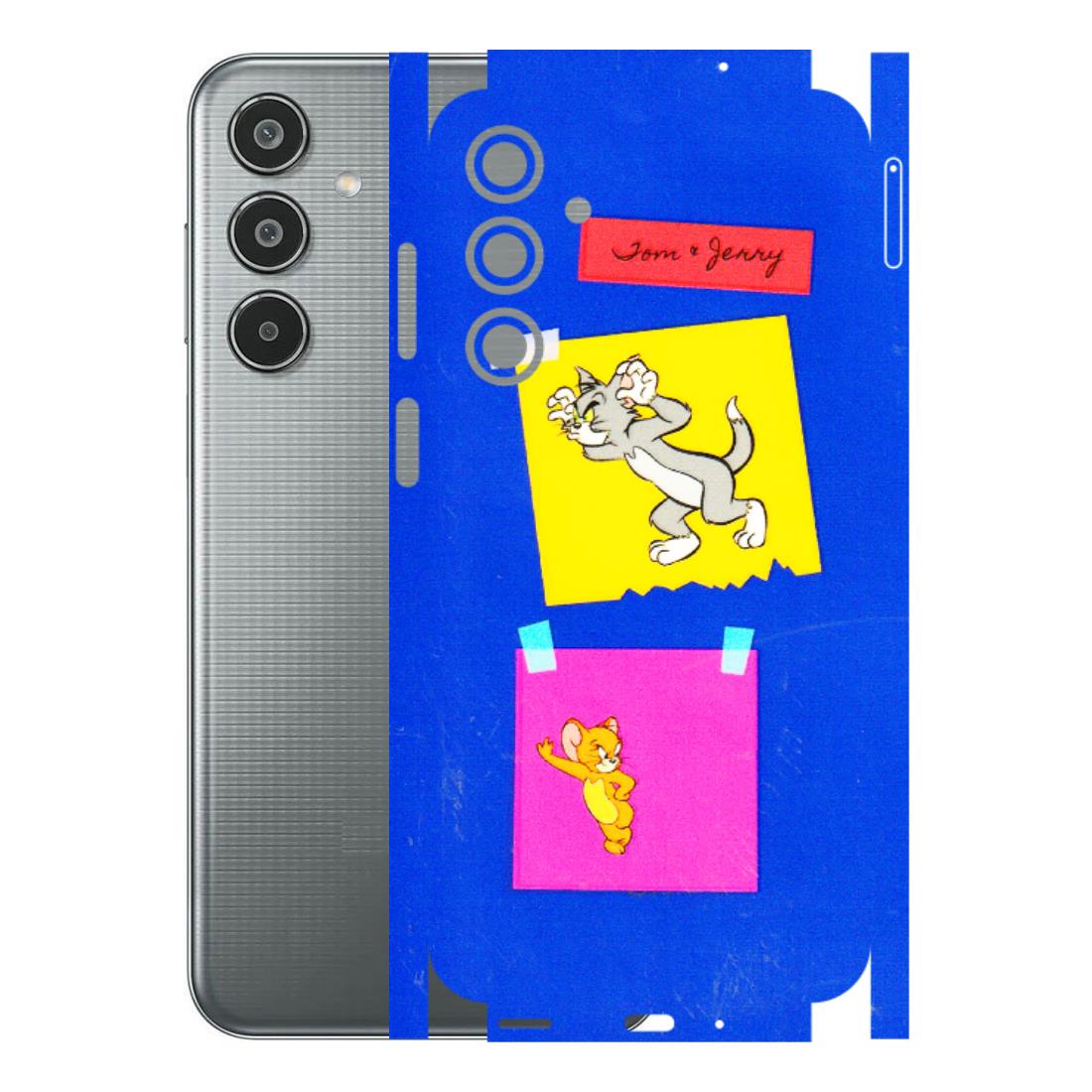 Samsung M/F/Note/Flip and C Phone Skins (All Models) - Tom N Jerry Sticky Notes - 3D Embossed Finish (L-88) Samsung Galaxy M35 (5G)