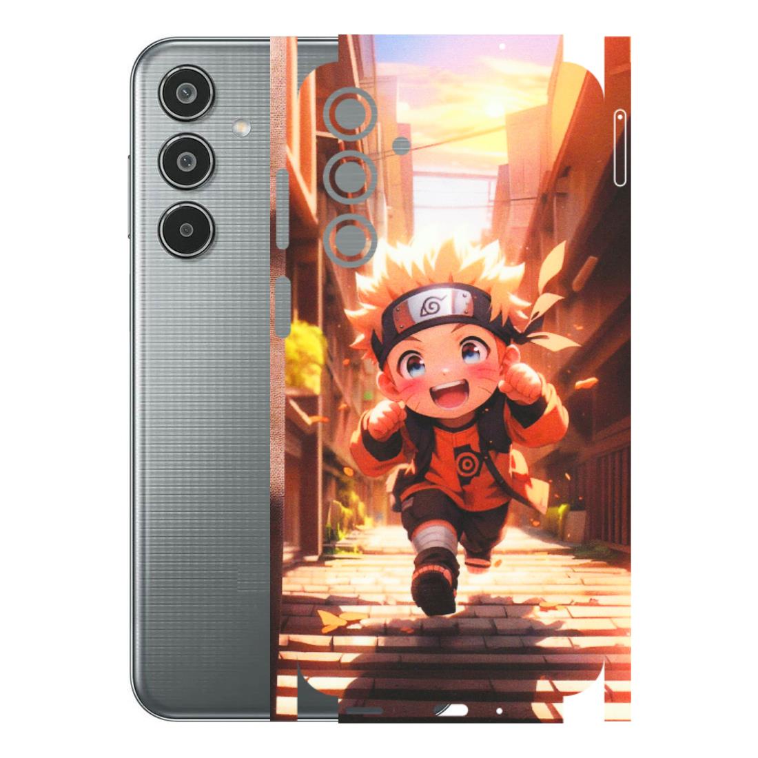Samsung M/F/Note/Flip and C Phone Skins (All Models) - Naruto Cute Toon Running - Matte Finish (M-04) Samsung Galaxy M35 (5G)