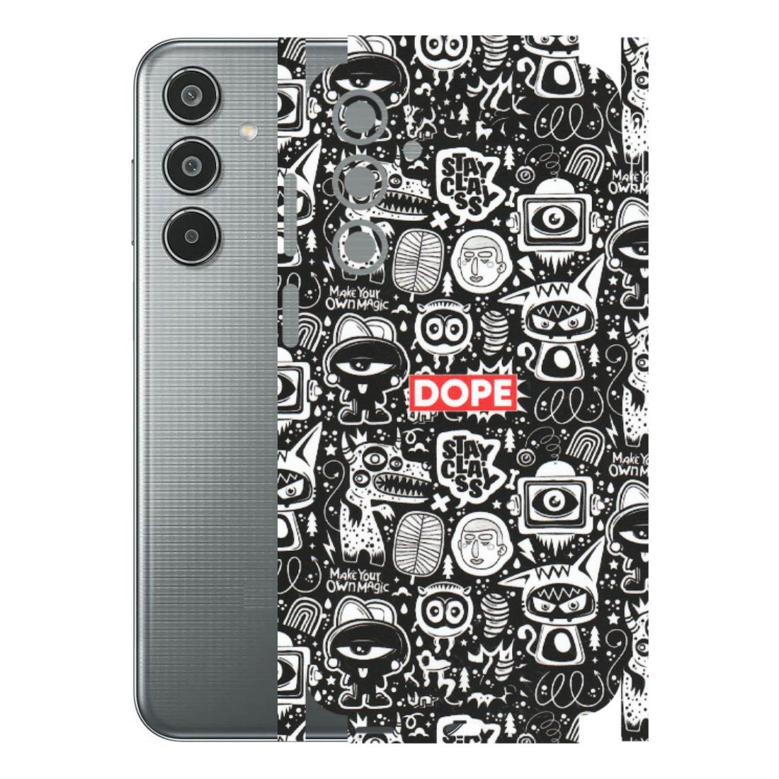 Samsung M/F/Note/Flip and C Phone Skins (All Models) - Dope Stay Classy Black Doodles - Matte Finish (M-126) Samsung Galaxy M35 (5G)