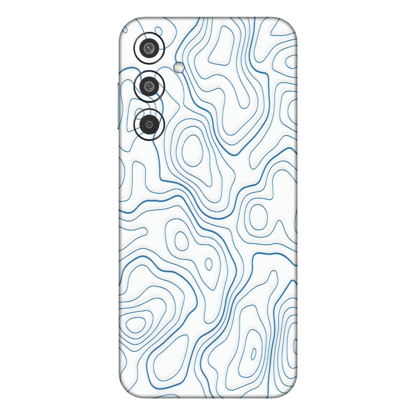 Samsung M/F/Note/Flip and C Phone Skins (All Models) - Blue And White Swirls - Matte Finish (M-139) Samsung Galaxy M35 (5G)