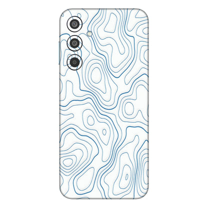 Samsung M/F/Note/Flip and C Phone Skins (All Models) - Blue And White Swirls - Matte Finish (M-139) Samsung Galaxy M35 (5G)