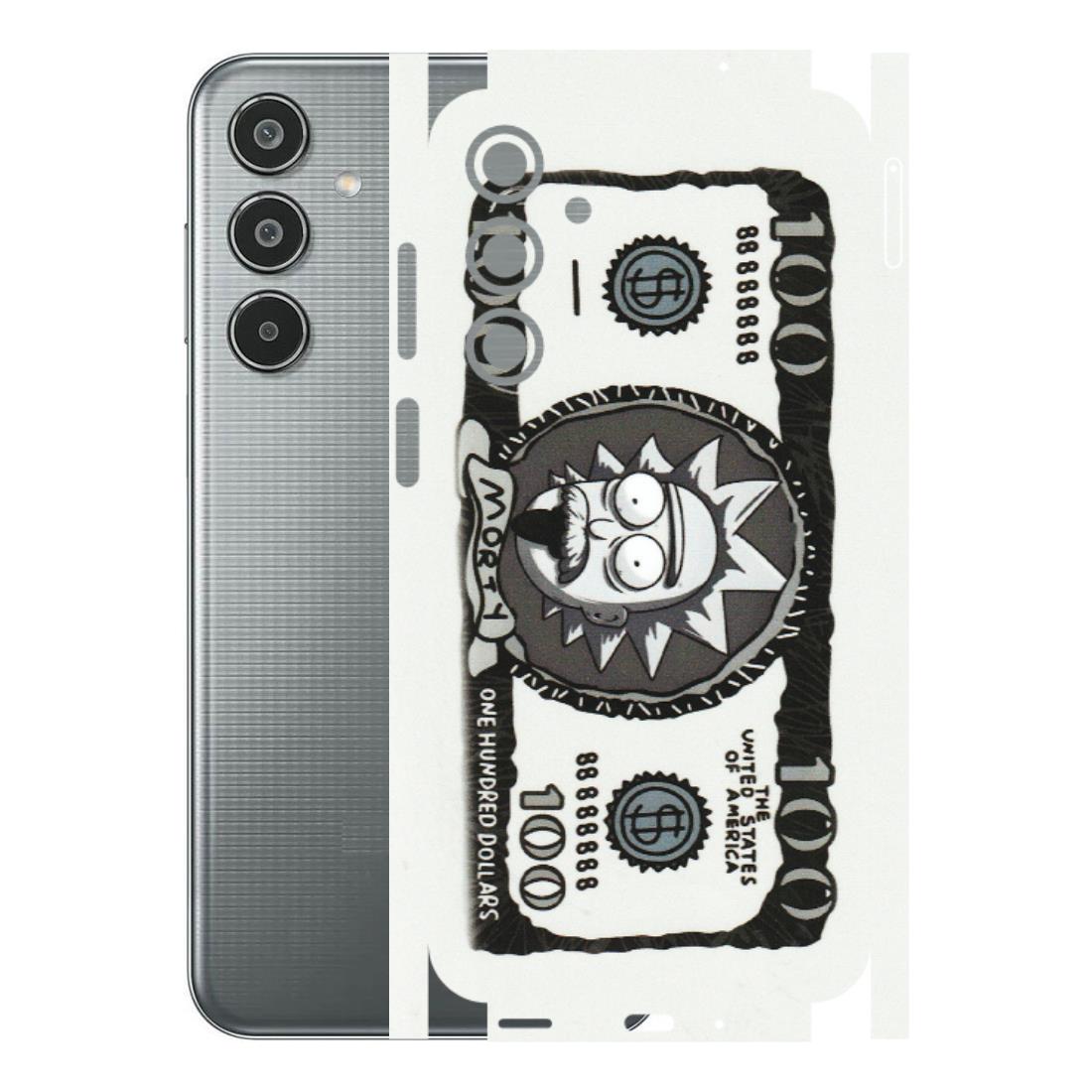 Samsung M/F/Note/Flip and C Phone Skins (All Models) - Rick And Morty Hundred Dollar Anime - Matte Finish (M-161) Samsung Galaxy M35 (5G)