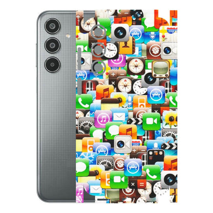 Samsung M/F/Note/Flip and C Phone Skins (All Models) - All Apple Icons - Matte Finish (M-93) Samsung Galaxy M35 (5G)