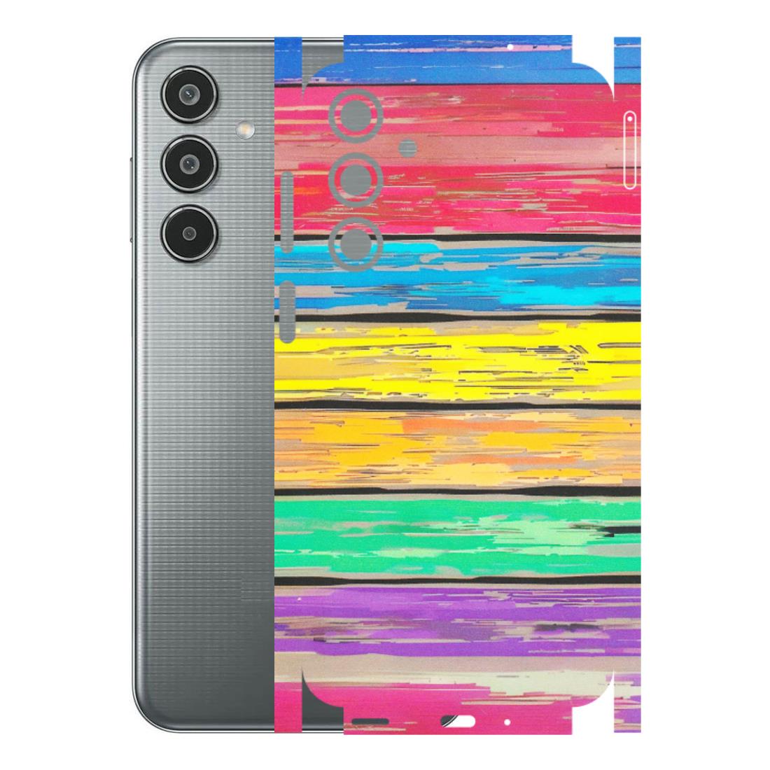 Samsung M/F/Note/Flip and C Phone Skins (All Models) - Multi Colour Wooden Wall - Matte Finish (M-96) Samsung Galaxy M35 (5G)