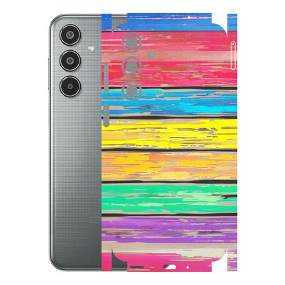 Samsung M/F/Note/Flip and C Phone Skins (All Models) - Multi Colour Wooden Wall - Matte Finish (M-96) Samsung Galaxy M35 (5G)