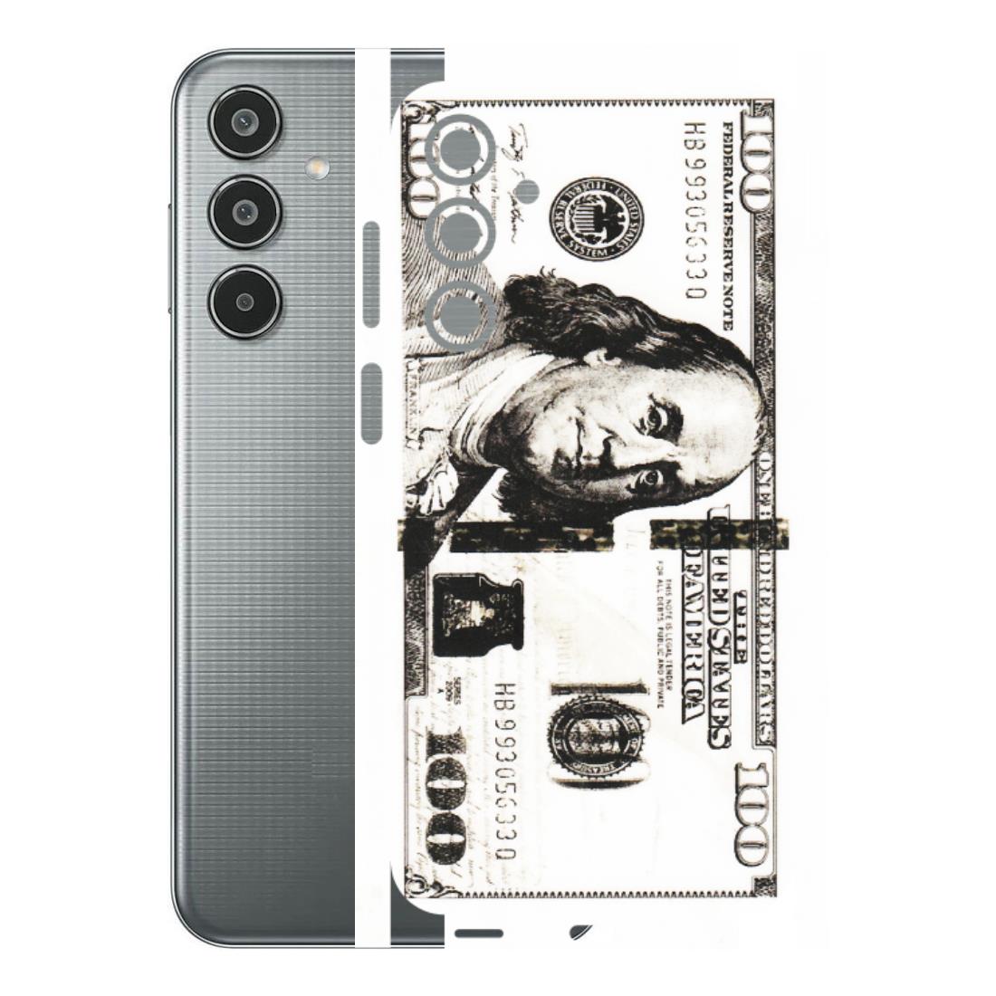 Samsung M/F/Note/Flip and C Phone Skins (All Models) - 100 Dollar Currency - Transparent Finish (T-01) Samsung Galaxy M35 (5G)
