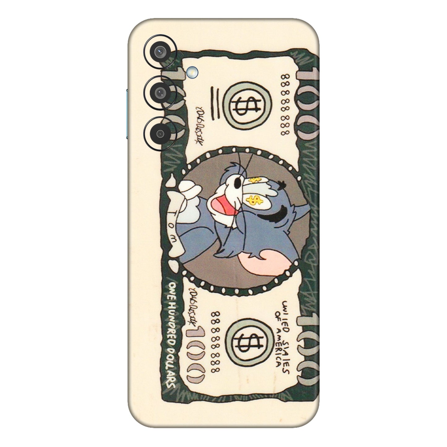 Samsung M/F/Note/Flip and C Phone Skins (All Models) - One Hundred Dollar Tom - Transparent Finish (T-16) Samsung Galaxy M35 (5G)