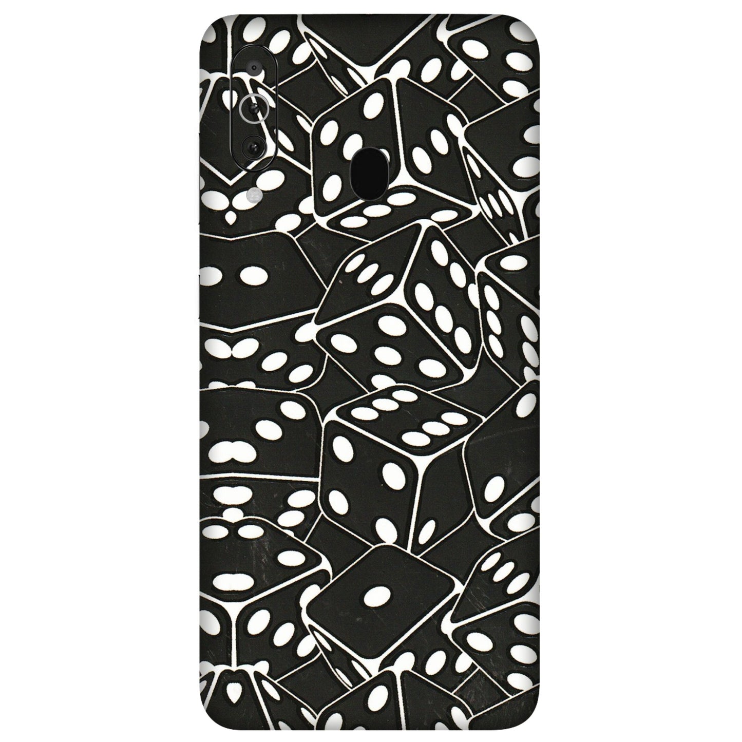 Samsung M/F/Note/Flip and C Phone Skins (All Models) - Big Black Dices - 3D Embossed Finish (L-106) Samsung Galaxy M40